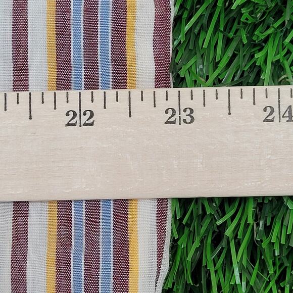 Vintage 80s Disco Vertical Stripes Shirt Large 23x31 Yellow - Picture 5 of 11